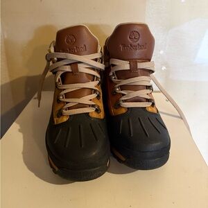 Timberland Kids' Black and Tan Boots